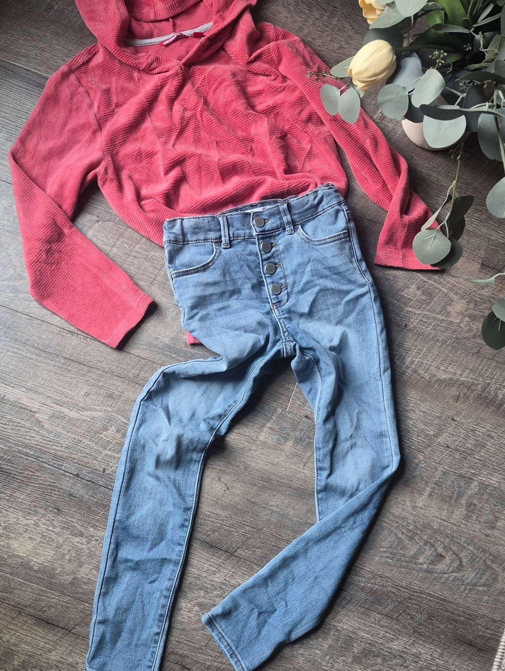 Jordache High-Rise Button-Fly Light Blue Jeans 10 Slim